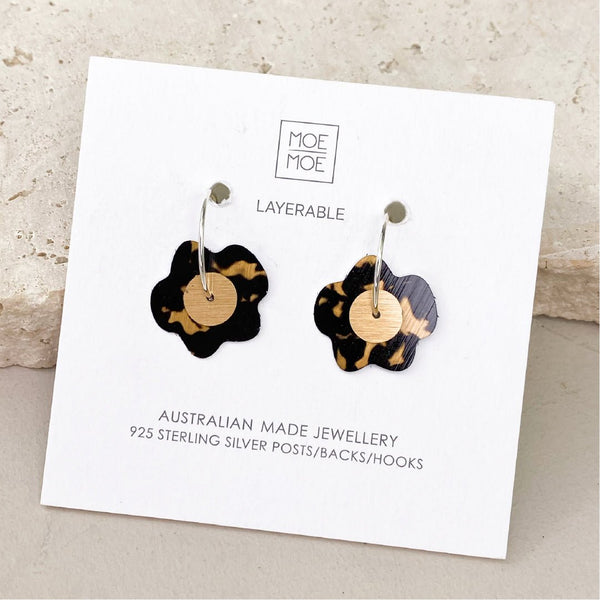 Moe Moe - Moda Layered Flower Hoop Earring